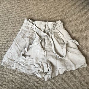 Beige Shorts High Waisted